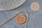 Stainless steel 304 IP gold-plated curb chain 2.5mm, x1 meter (G11233)