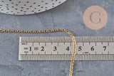Stainless steel 304 IP gold-plated curb chain 2.5mm, x1 meter (G11233)