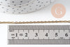 Chaine forçat acier inoxydable 304 dorée IP 14K 2.5mm, x1 mètre (G5521)