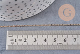 Chaine laiton doré maille coeur 1.8x2.4mm, x1 mètre (G4542)