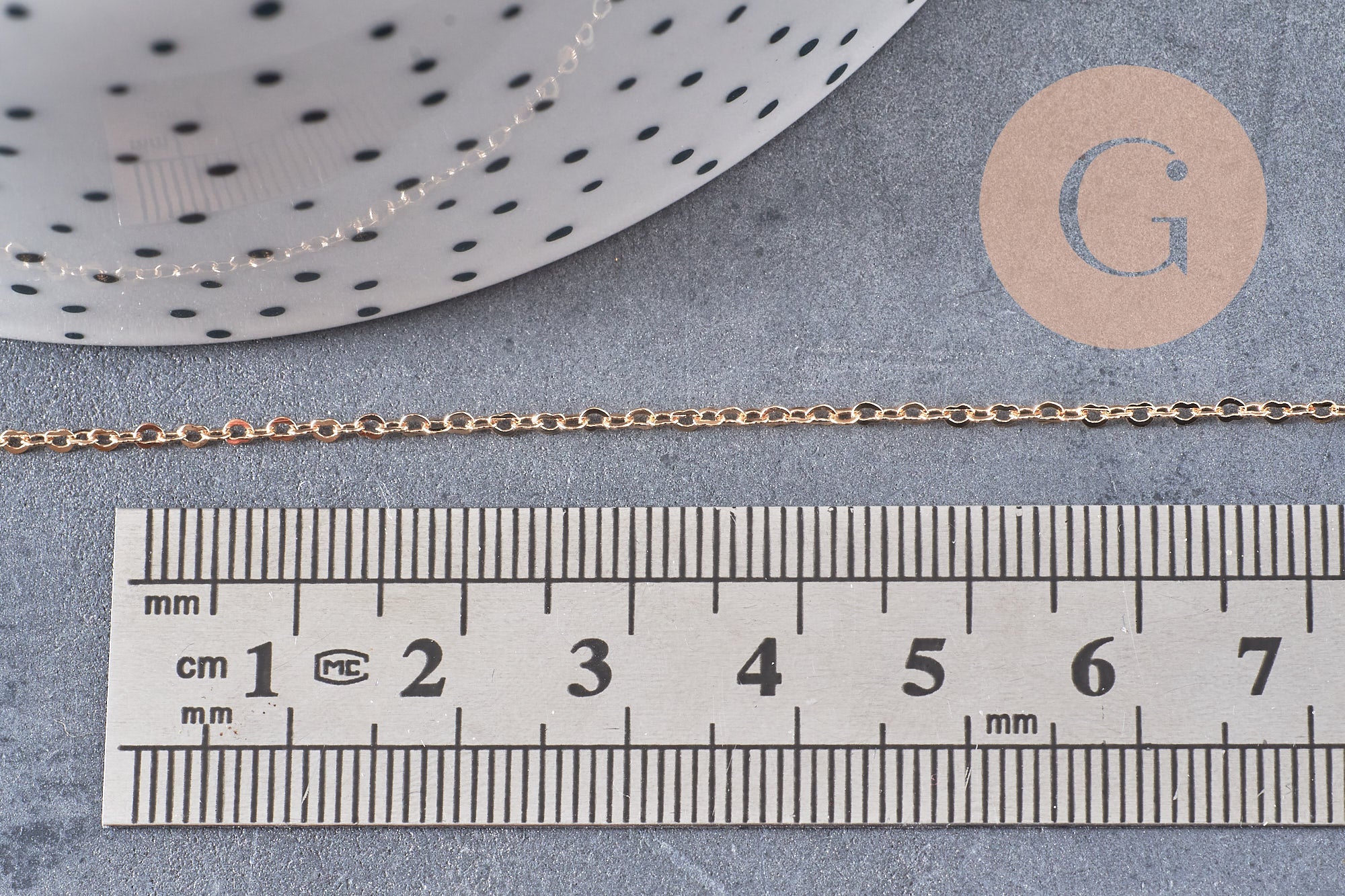 Chaine laiton doré maille coeur 1.8x2.4mm, x1 mètre (G4542)