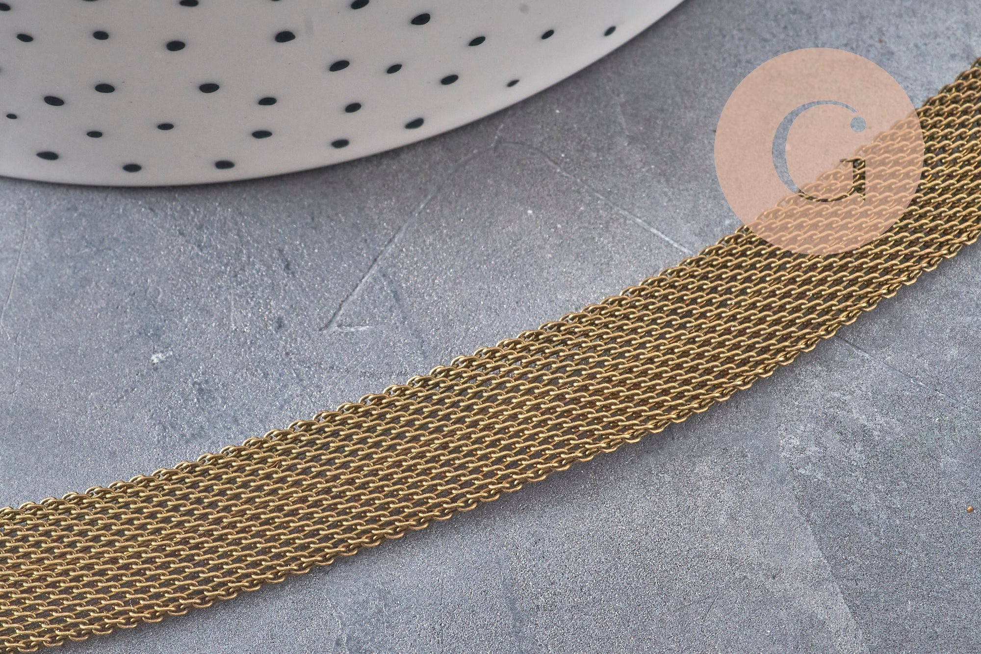 Chaine large maille bronze 10 mm, x1 metre (G1999)