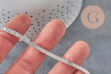 Chaine maille Herringbone acier 304 inoxydable platine 4mm, x1 mètre (G11335)-Gingerlily Perles