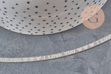 Chaine maille Herringbone acier 304 inoxydable platine 4mm, x1 mètre (G11335)-Gingerlily Perles