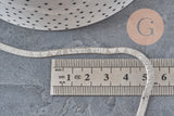 Chaine maille Herringbone acier 304 inoxydable platine 4mm, x1 mètre (G11335)-Gingerlily Perles