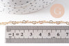 Chaine maille coeur laiton doré 18K 3mm, x1 mètre (G10519)