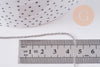Chaine maille forçat acier inoxydable platine 2mm, x1 mètre (G10678)