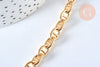 Chaine maille marine laiton doré 16k 10x6.6mm, x1 metre (G6782)