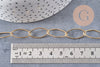 Chaine maille ovale acier 304 inoxydable doré PVD 18k 20x10mm, x1 mètre (G4309)