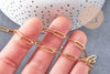 Chaine maille rectangle acier 304 inoxydable doré 11x4mm, x1 mètre (G5448)