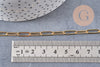 Chaine maille rectangle acier 304 inoxydable doré 11x4mm, x1 mètre (G5448)