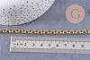 Chaine maille rollo acier 304 inoxydable doré IP 18k 6mm, x1 mètre (G2840)
