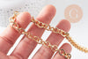 Chaine maille rollo aluminium doré 8mm, x1 mètre (G10595)