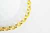 Chaine maille rollo aluminium doré 8mm,chaine collier pour création bijoux dorés x1mètre G4060