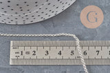 Cadena rolo acero inoxidable 304 plateado 2mm, x1 metro (G11198)