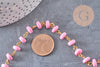 Chaine perles polymère fer doré heishi 7x3.5 mm ,fabrication bijoux colorés, x1 mètre (G7236)