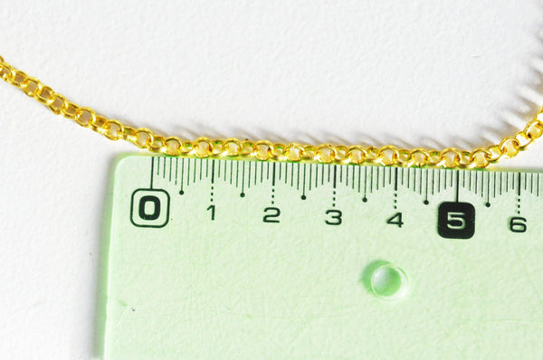 Chaine rollo fer doré 4mm, x5 mètres (G2871)
