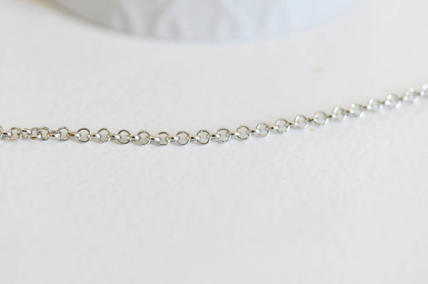 Chaine rollo fer platine 2.5 mm, x 5mètres (G1507)