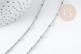Chaine satellite acier 304 inoxydable platine 2.5mm, x1 mètre (G9088)