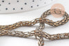 Chaine serpent écailles bronze, chaine bijou, fantaisie,grossiste chaine,5 mm, x1 metre, (G2495)