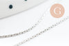 Chaine serpent fine acier 304 inoxydable platine 0.5mm, x1 mètre (G10014)
