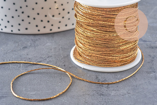 Chaine serpent vieil or laiton brut, chaine bijou,chaine serpent,sans nickel, grossiste,1mm, 1 metre (G1586)