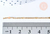 Chaine soudée losange laiton doré 18K- 1,5mm, x1 mètre (G6934)
