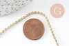 Chaine strass laiton brut 2mm, x50cm (G7975)