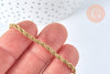 Chaine torsadée acier inoxydable doré IP 16k 3mm, x1 metre (G6785)
