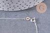 Chaine très fine argent massif plate avec fermoir argent 925, 1.1mm/45cm, x1 (G0081)