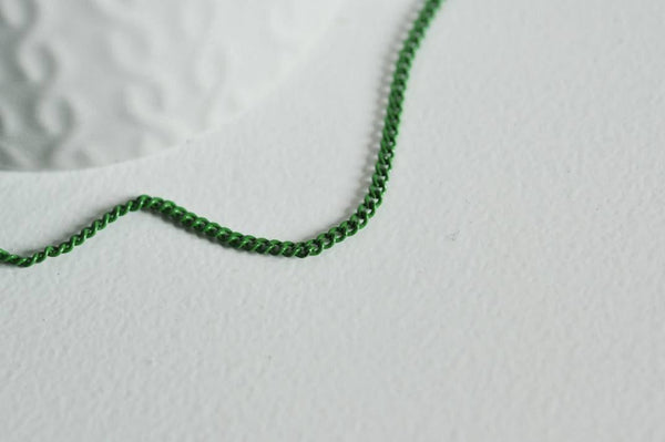 Chaine verte maille plate 1.5mm, x 5metres (G2674)