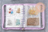 Classeur de rangement pour bijoux violet ou noir 25x19 cm, x1 (G10890)