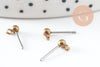 Clous-puces boule boucles oreille laiton brut acier acier inoxydable 4mm,x10 (G1269)