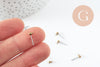 Clous-puces boule boucles oreille laiton brut acier acier inoxydable 4mm,x10 (G1269)