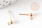 Clous-puces oreille boule Gold Filled anneau 5mm, x2 (G9244)