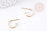 Clous-puces oreille en acier 304 inoxydable 18.5mm, x2 (G5685)
