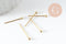 Clous tige tête boule 1.8mm acier 304 inoxydable 24K 15-18mm, x10 (G9462)