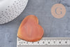 Coeur agate naturelle orange druze, agate naturelle roulée, pierre semi-precieuse, séance lithothérapie, 47mm, x1 G5651