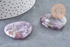 Coeur améthyste Worry stone, améthyste naturelle roulée, pierre semi-precieuse, séance lithothérapie, 39mm, x1 G5613