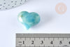 Coeur décoratif amazonite séance lithothérapie 25 mm, x1 (G7169)