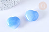 Coeur décoratif aventurine bleue naturelle lithothérapie pierre 25mm, x1 (G7179)