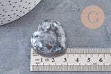 Coeur labradorite naturelle, labradorite naturelle roulée, pierre semi-precieuse, séance lithothérapie, 31mm, x1 G5615