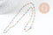 Collier Chaine avec fermoir acier inoxydable platine résine multicolore 2mm-45cm,chaine collier, x1 (G1412)
