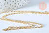 Collier Chaine complète avec fermoir maille coeur laiton doré 1.8x2.4mm/ 46cm, x1 (G5354)