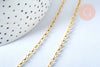 Collier Chaine complète avec fermoir maille coeur laiton doré 1.8x2.4mm/ 46cm, x1 (G5354)