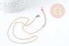 Collier Chaine complète forçat avec fermoir cuivre brut 2mm/80cm, x1 (G8315)