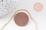Collier Chaine complète forçat avec fermoir dorée or 16K 2mm/80cm, x1 (G1123)
