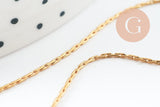 Collier Chaine complète serpent acier inoxydable 304 dorée 1mm-45cm, x1 (G10113)
