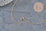 Collier chaine fine gold-filled 14K de 45.7cm avec fermoir doré.