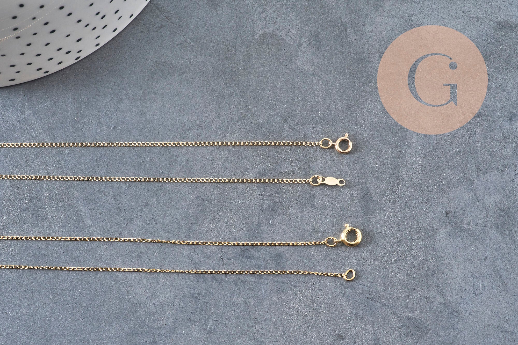 Collar Cadena fina con cierre dorado gold-filled 45.7cm x1 (G2617)